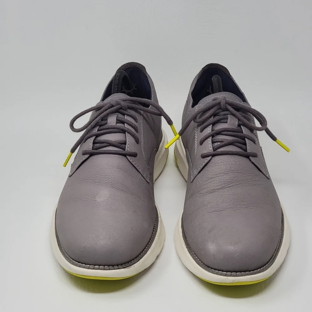 Cole Haan Grand Atlantic Gray Leather Oxfords Dress Shoes Men Size 10M Pre-owned